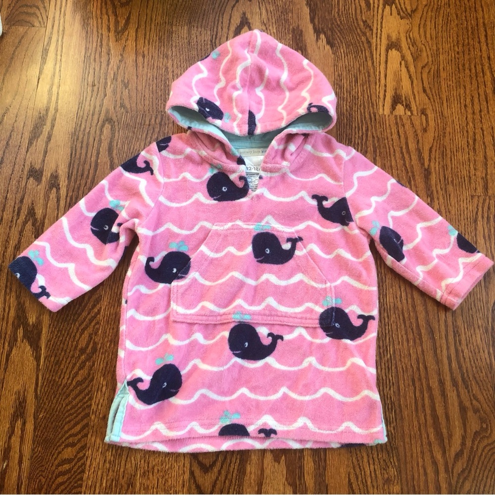 Pottery Barn Kids Whale Beach Coverup 12-18 Months - Picture 2 of 7
